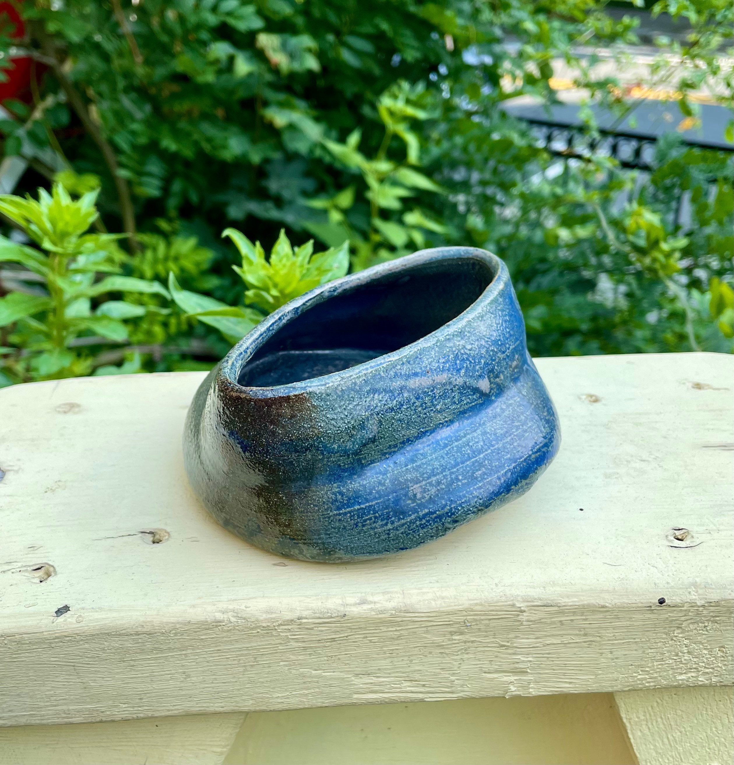 Ceramic tissue box Blue tissue holder Handmade pottery Etsy