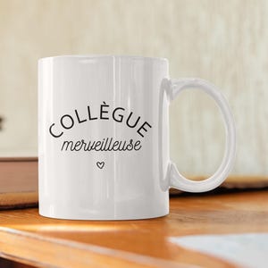 Mug céramique imprimé – "Pour une collègue merveilleuse" – Cadeau idéal pour collègue