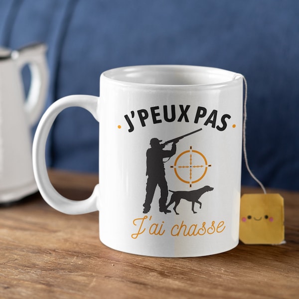 Mug céramique imprimé J'peux pas j'ai chasse