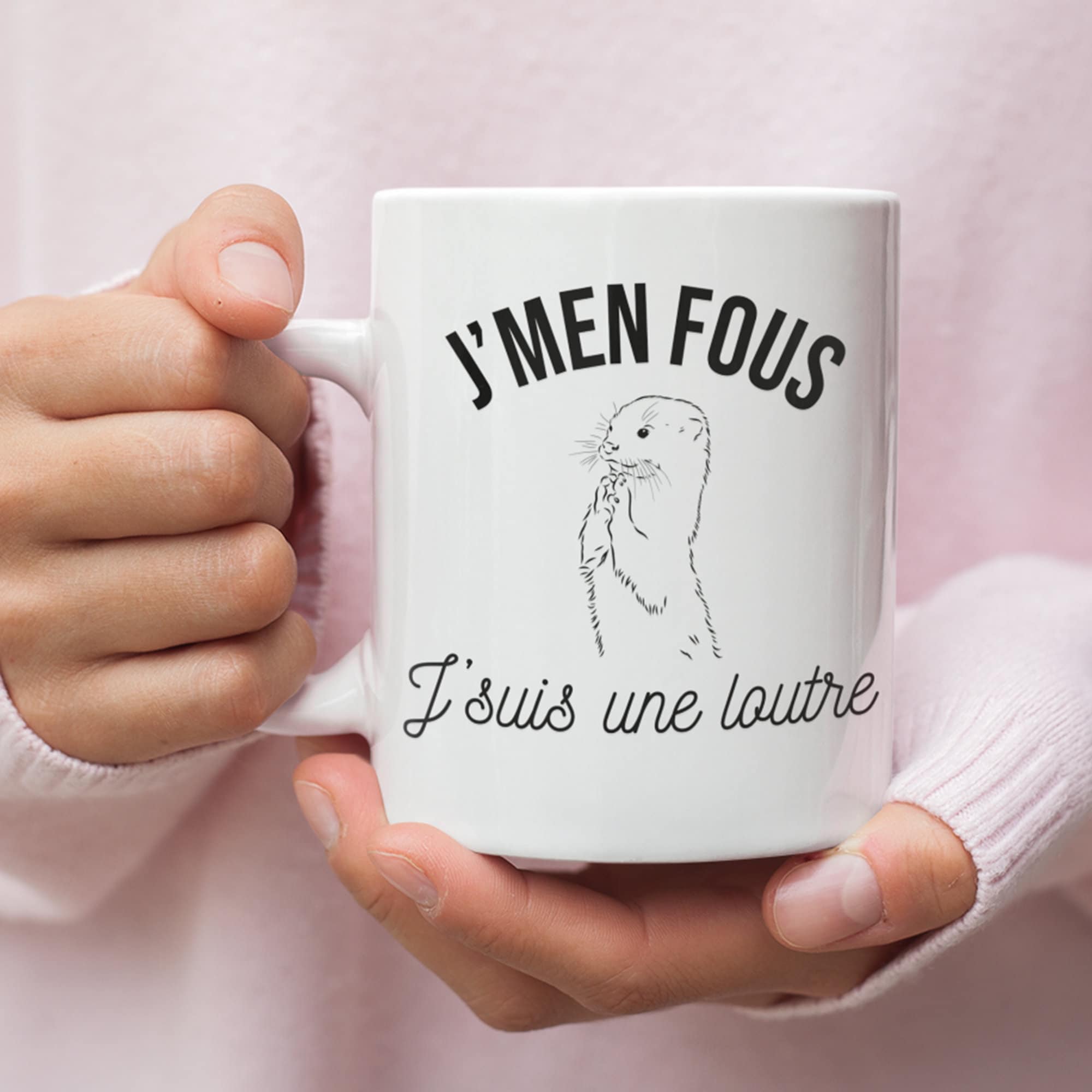 Mug Céramique Imprimé Je M'en Fous J'suis Une Loutre