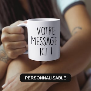 Mug Céramique Personnalisé – Ajoutez Le Texte de Votre Choix | Cadeau Unique | Tasse Personnalisée | Idée Cadeau Anniversaire