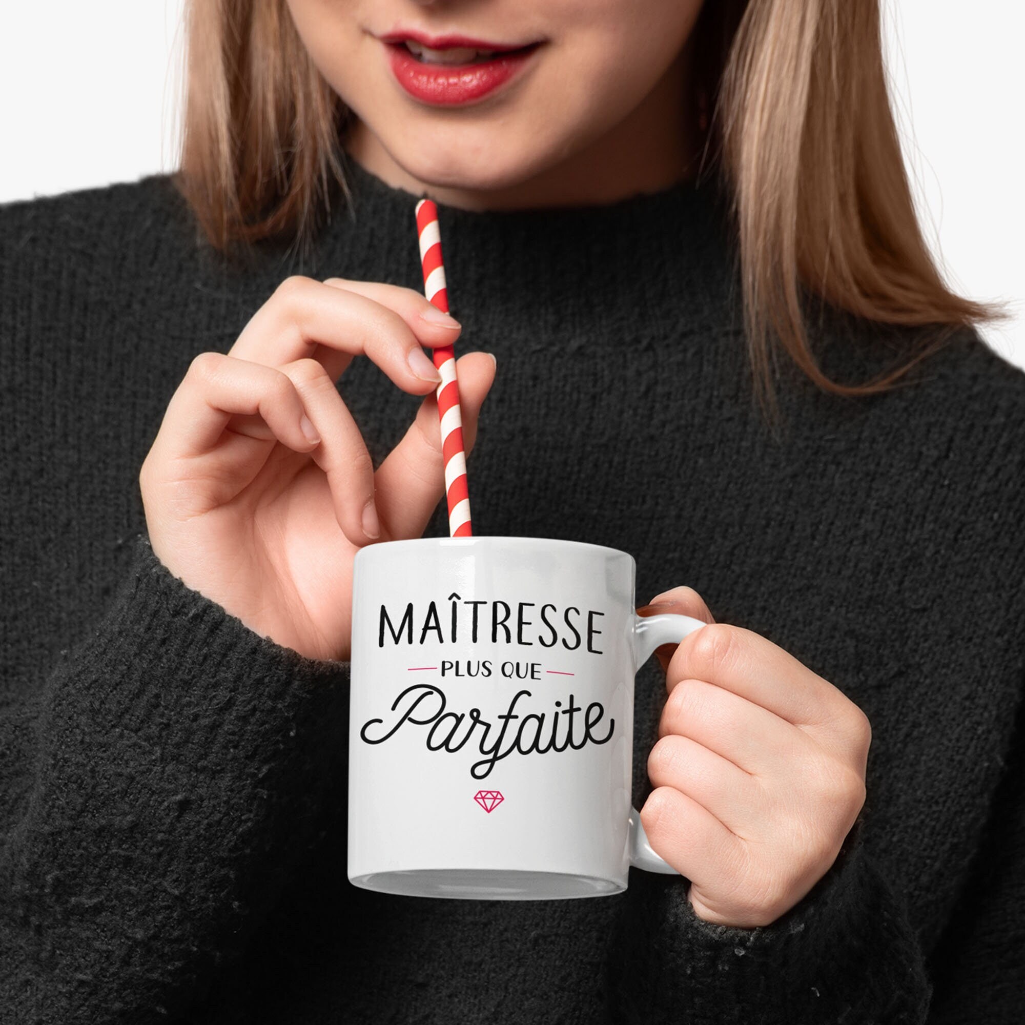 Mug Céramique Imprimé Maîtresse Plus Que Parfaite, Sublimation sur Tasse à Café ou Thé