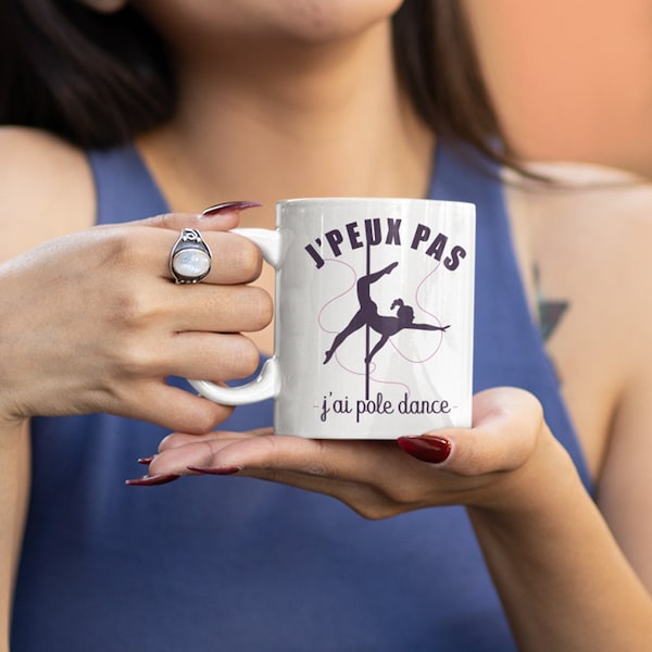 Mug céramique imprimé J'peux pas j'ai pole dance