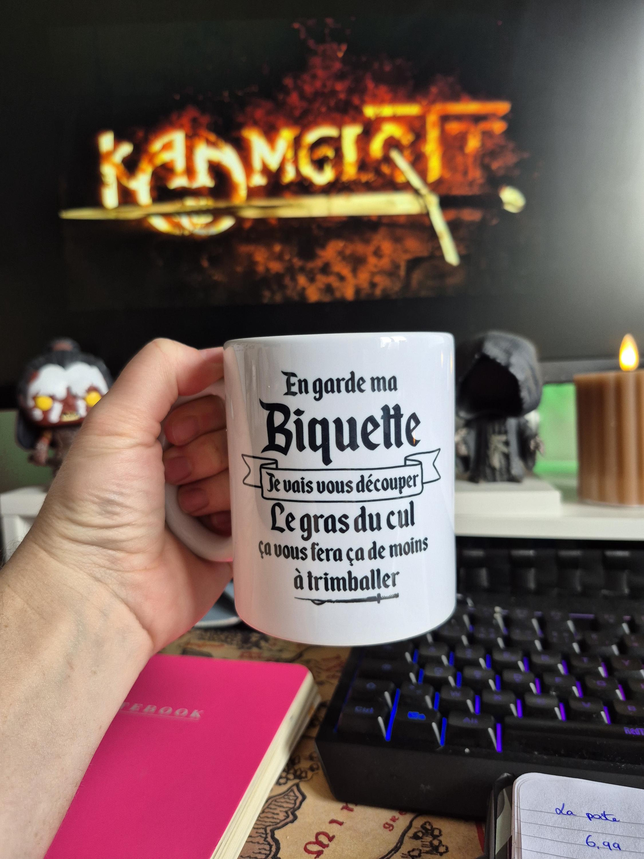 Tasse Blanche Humour "Chèvre VTT" - Céramique, Design Drôle Et Décalé, Neuve