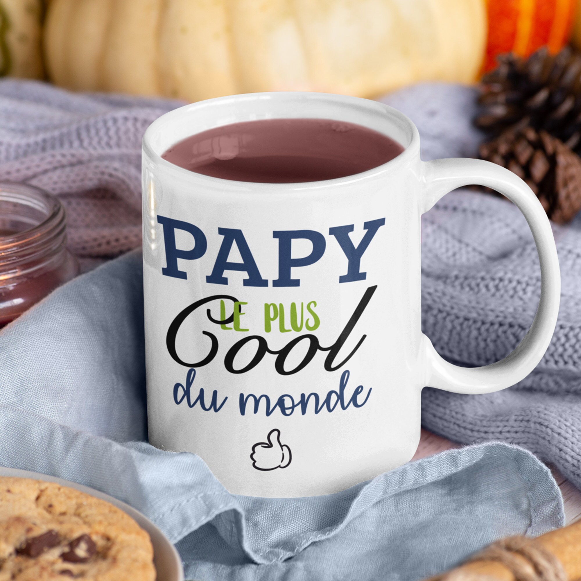 Mug Céramique Imprimé Papy Le Plus Cool Du Monde