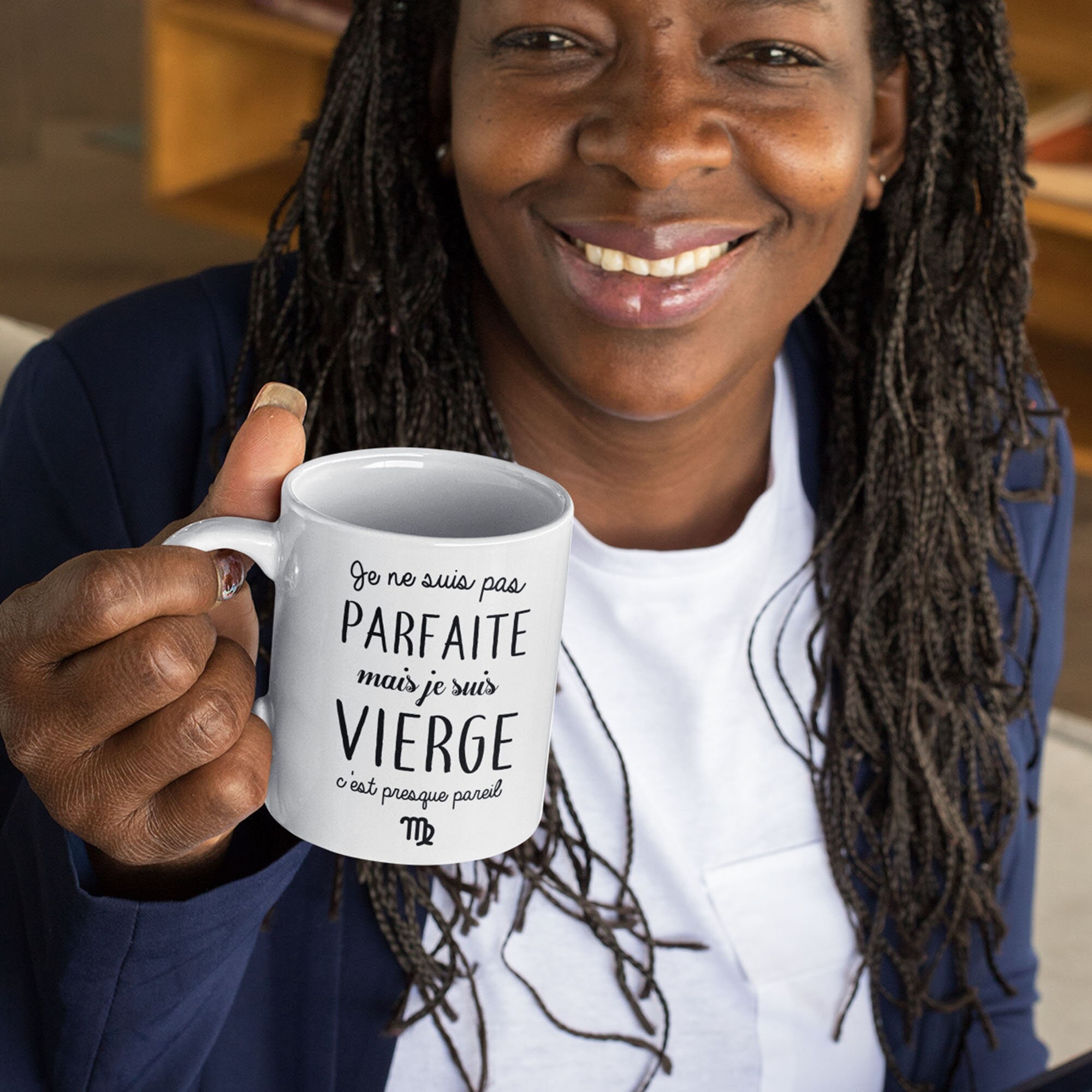 Mug Céramique Imprimé Je Ne Suis Pas Parfaite Mais Vierge C'est Presque Pareil, Sublimation sur Tass