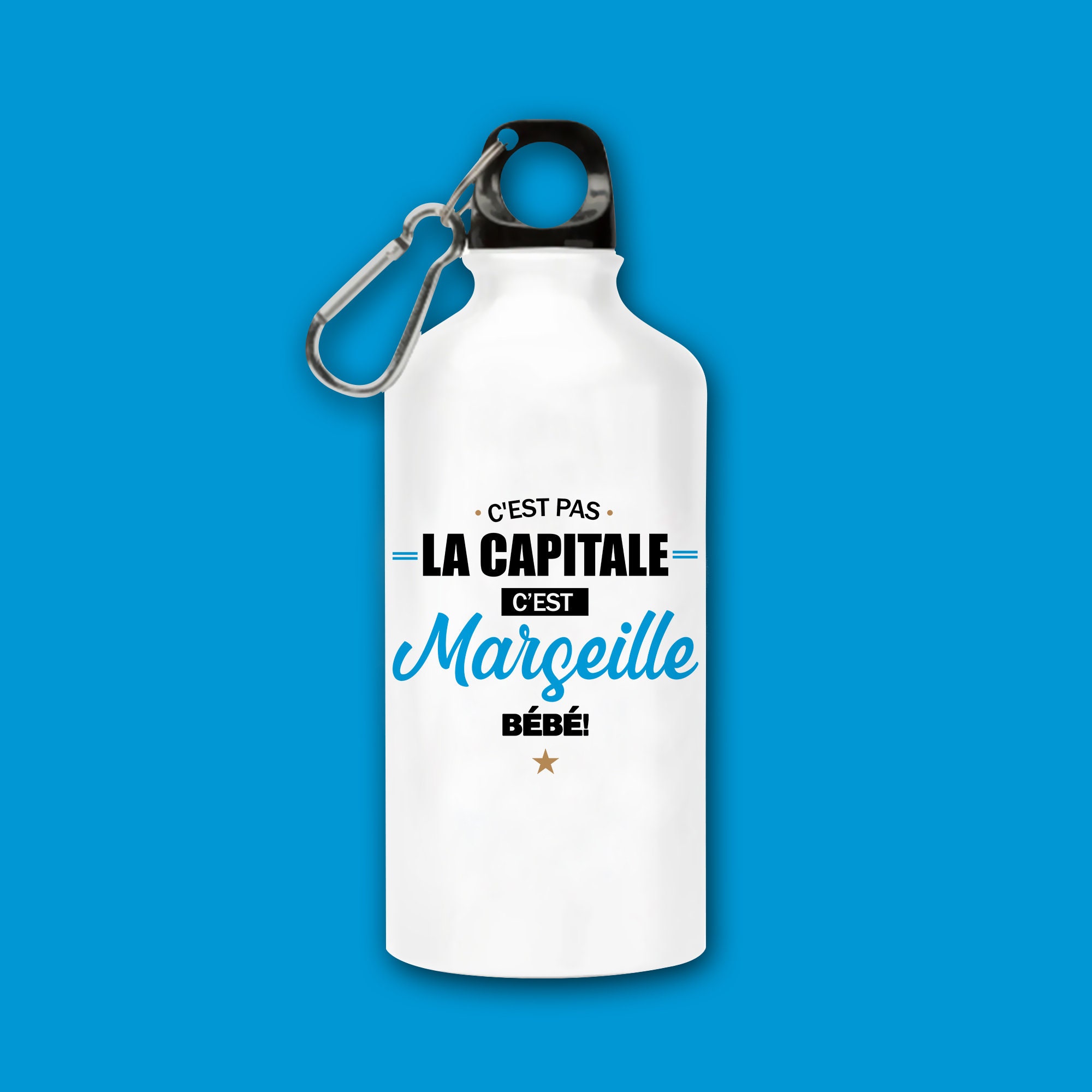 Gourde/Bouteille en Aluminium C'est Pas La Capitale C'est Marseille Bébé