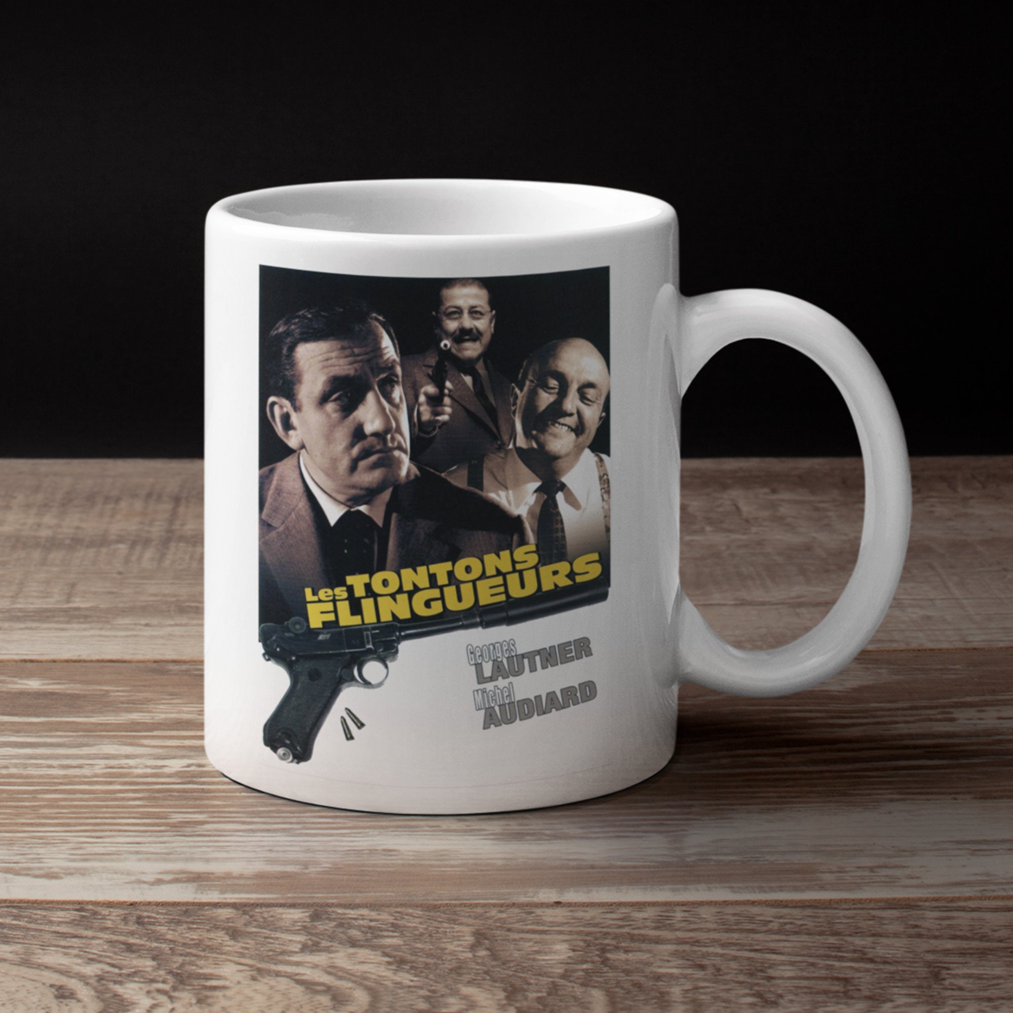 Mug Céramique Imprimé Les Tontons Flingueurs, Inspiré Du Film Flingueurs