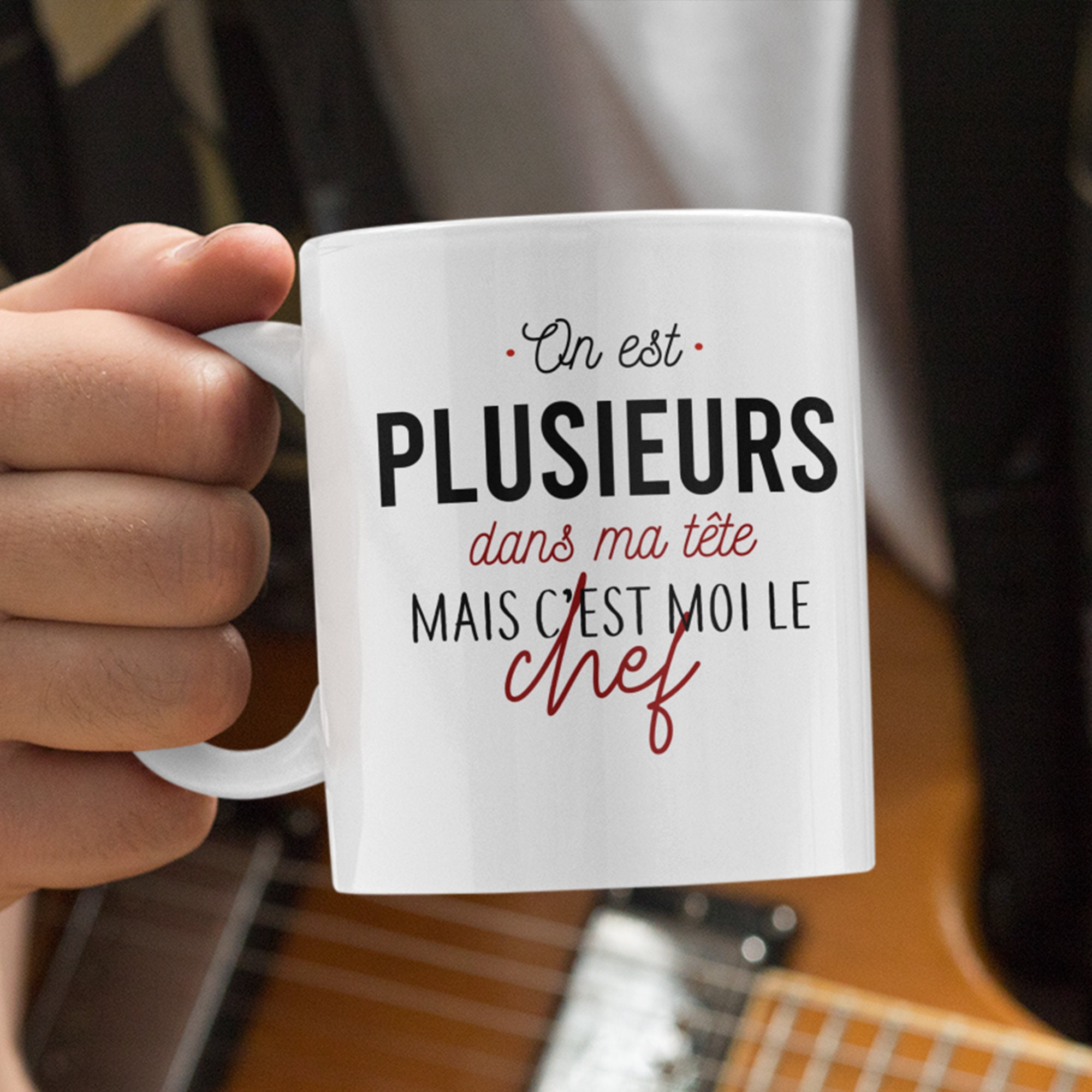 Mug Céramique Imprimé On Est Plusieurs Dans Ma Tête, Sublimation sur Tasse à Café ou Thé