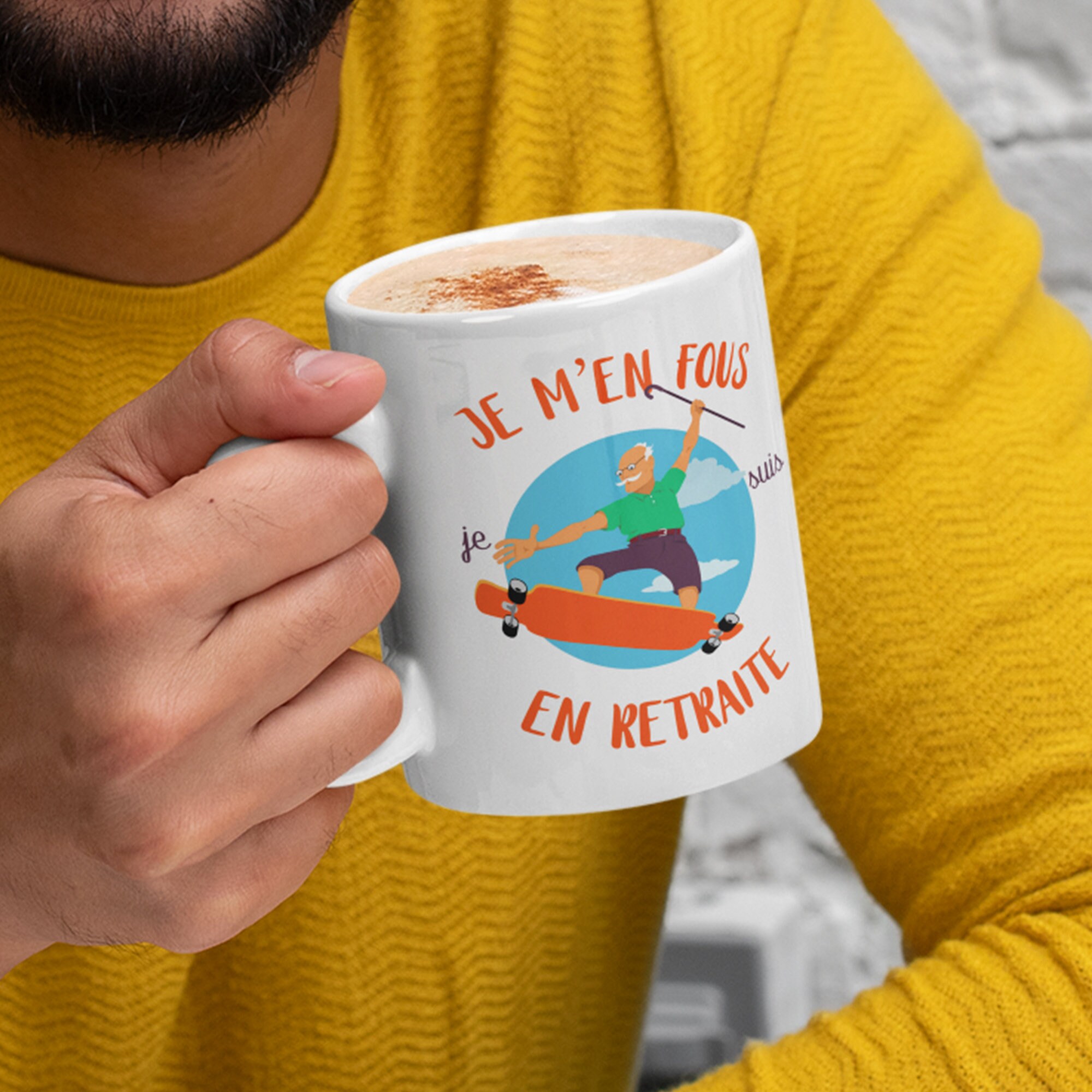 Mug Céramique Imprimé Je M'en Fous Je Suis en Retraite