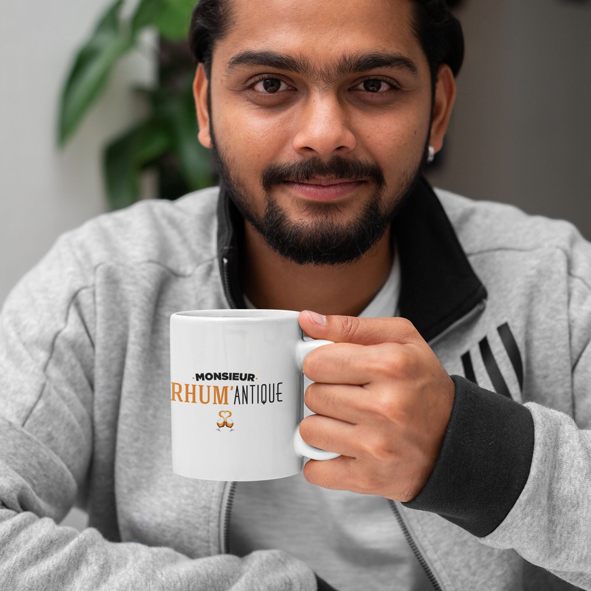 Mug Céramique Monsieur Rhum'antique, Jeu de Mot Humour, Sublimation sur Tasse à Café ou Thé