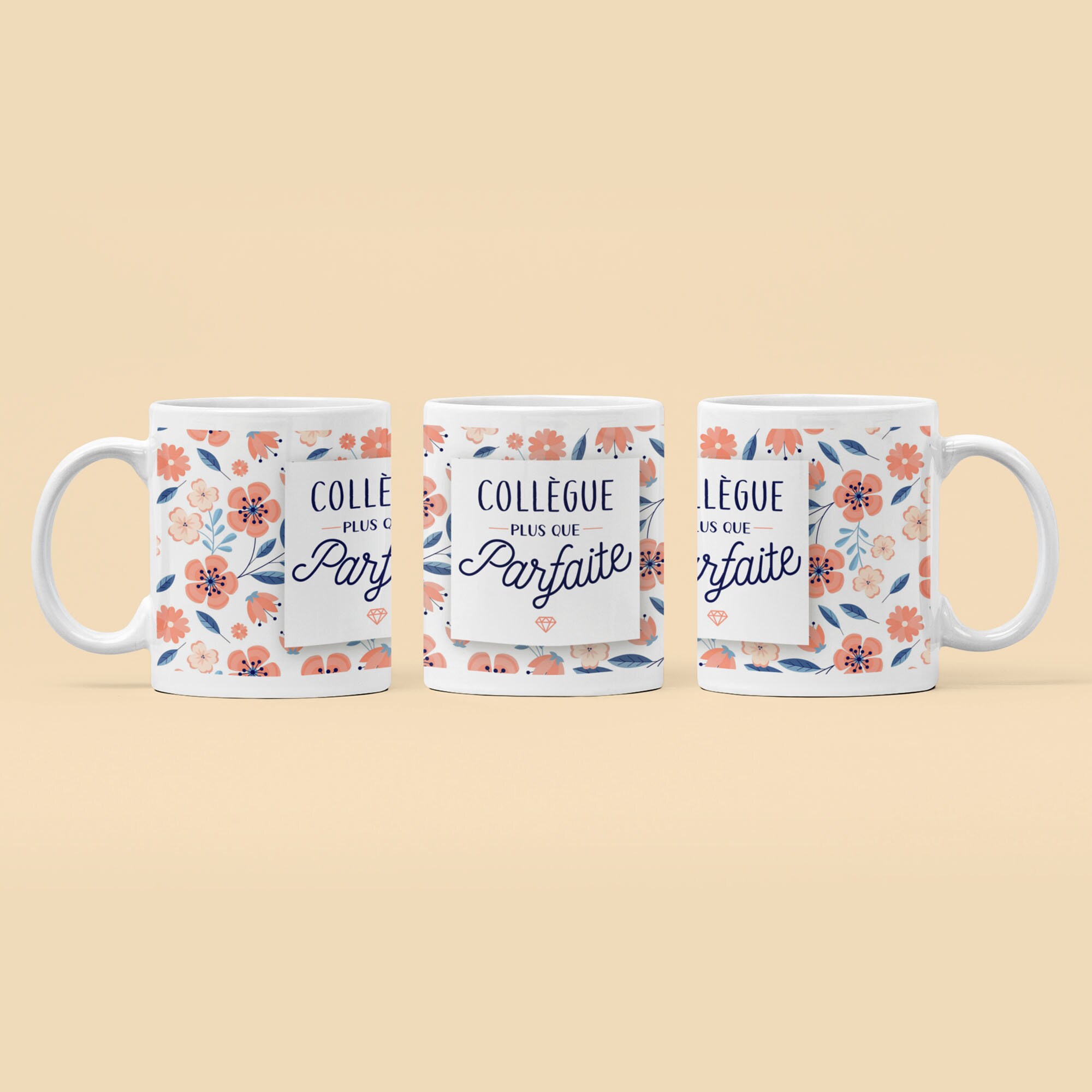 Mug Céramique Panoramique Imprimé Collègue Plus Que Parfaite V2, Sublimation sur Tasse à Café ou Thé