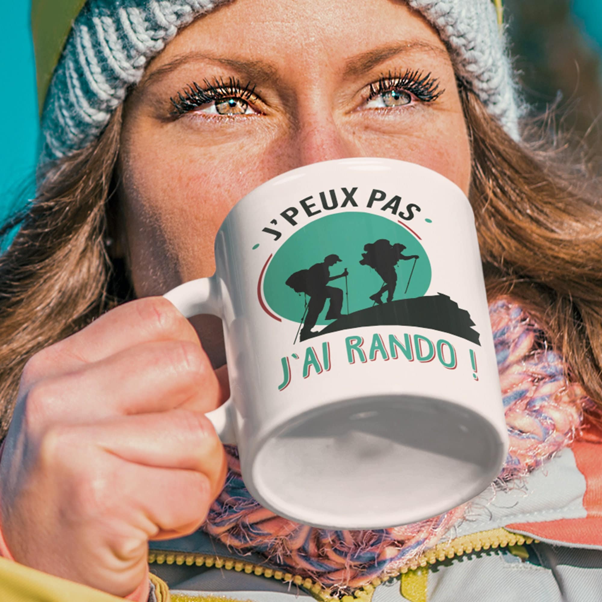 Mug Céramique Imprimé J'peux Pas J'ai Rando