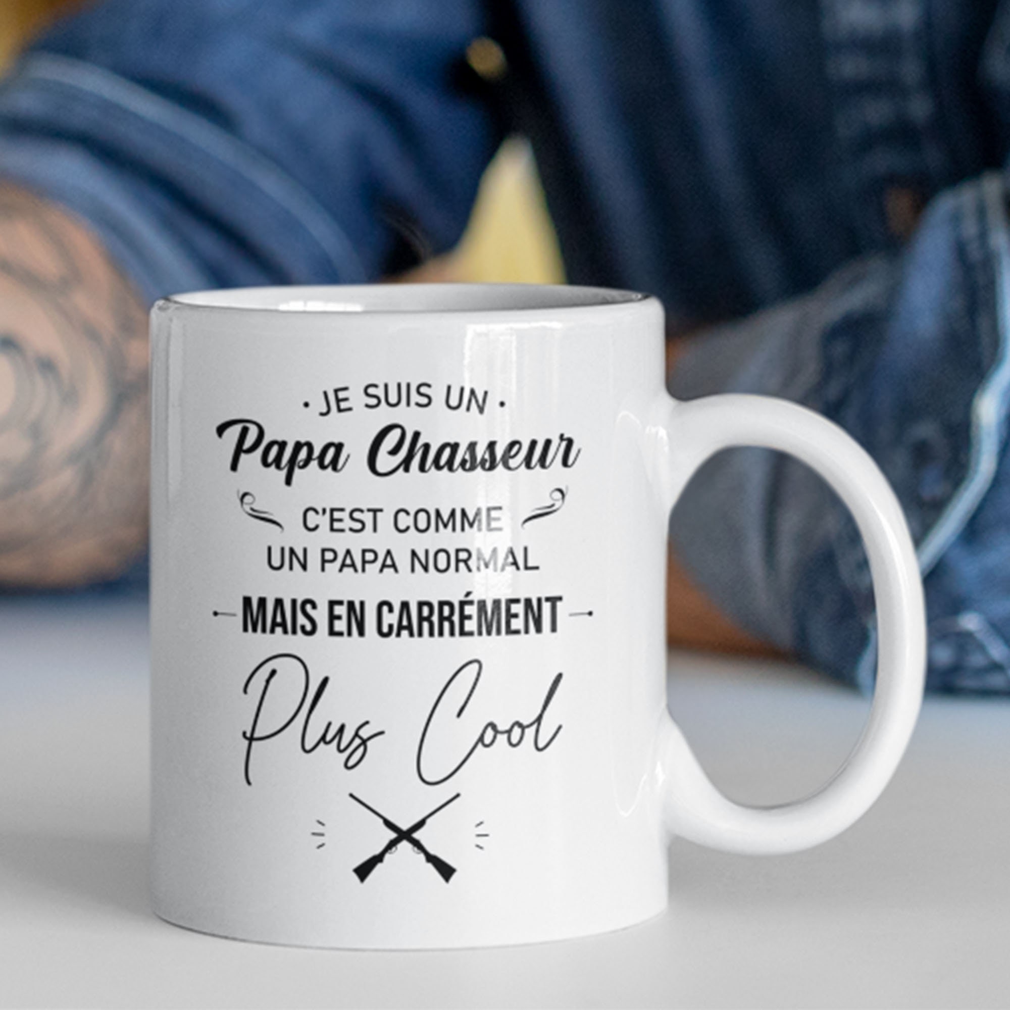 Mug Céramique Imprimé Je Suis Un Papa Chasseur