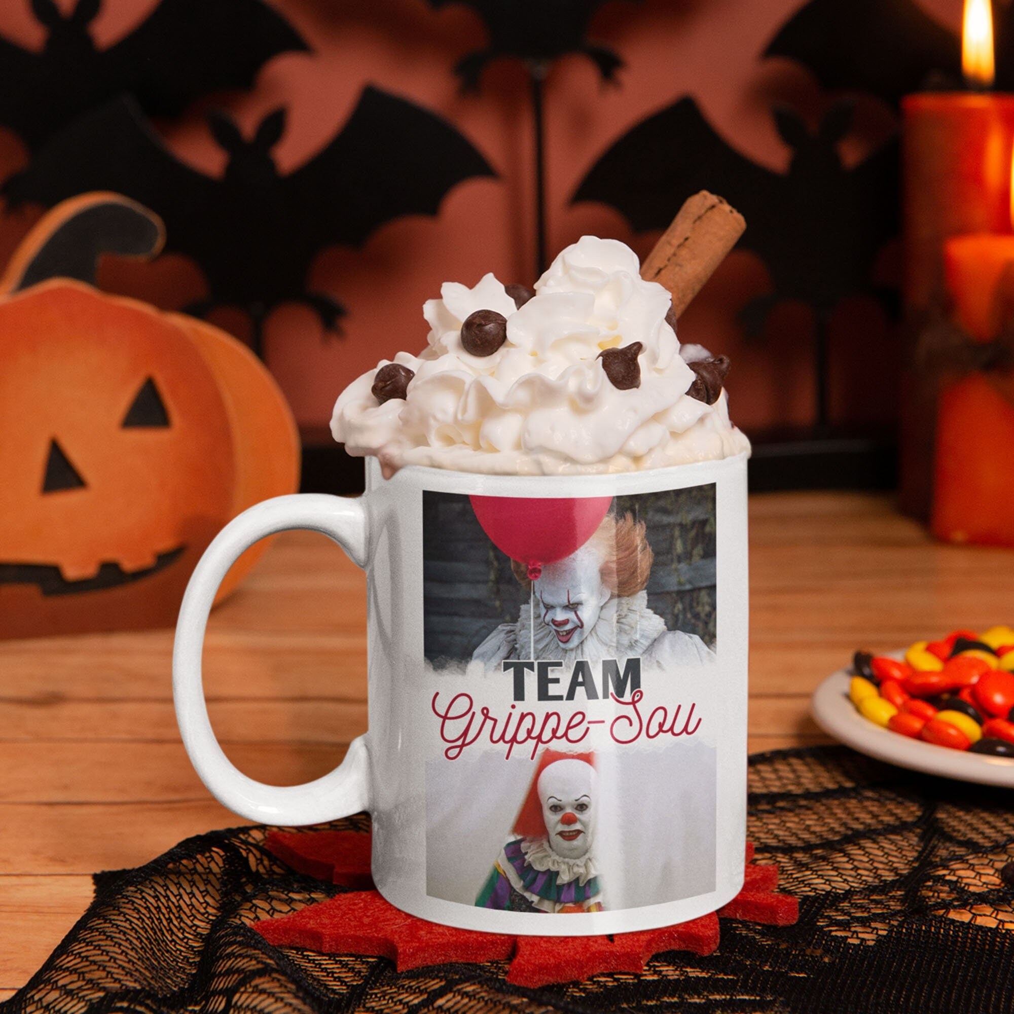 Mug Céramique Team Grippe-Sou Inspiré Du Film It, Sublimation sur Tasse à Café ou Thé