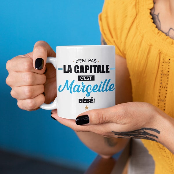 Mug céramique imprimé c'est Marseille bébé, sublimation sur tasse à café ou thé