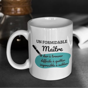 Taza de cerámica con la frase "Un profesor maravilloso" - Regalo original para un profesor excepcional