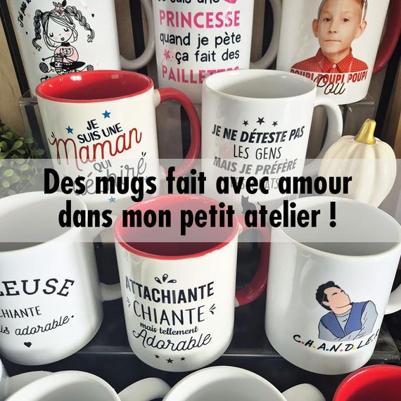 Tasse Céramique Charmed + Dessous De Verre Bois - Coffret Cadeau 325 Ml, Design Photo, Lavable Lave-vaisselle - 8