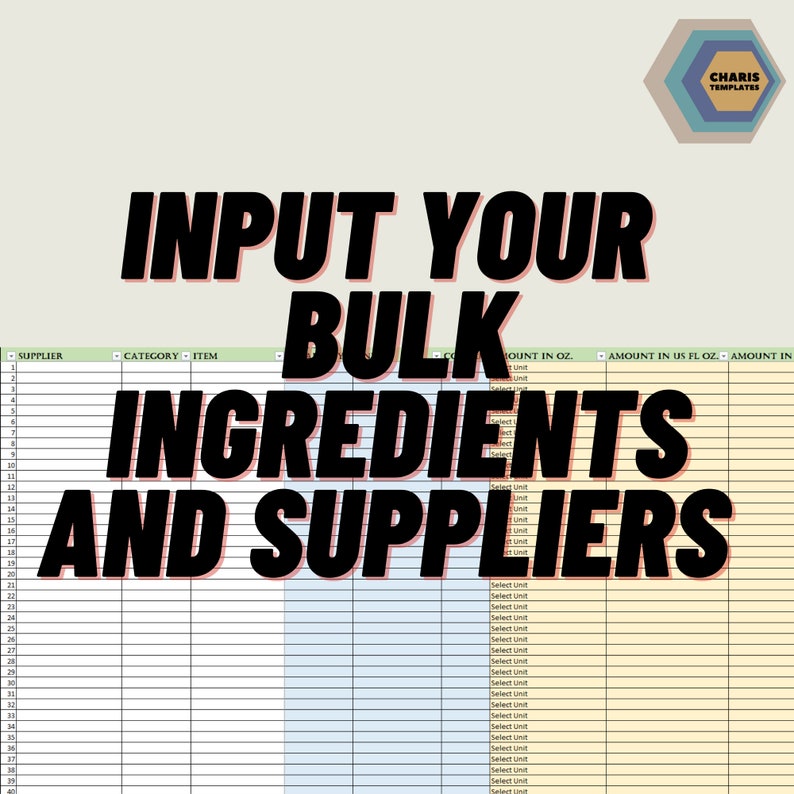 Ultimate Soap Recipe and Costing Calculator Template MS Excel Etsy