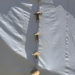 Rain chain garden art