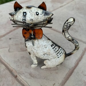 Recycled metal cat