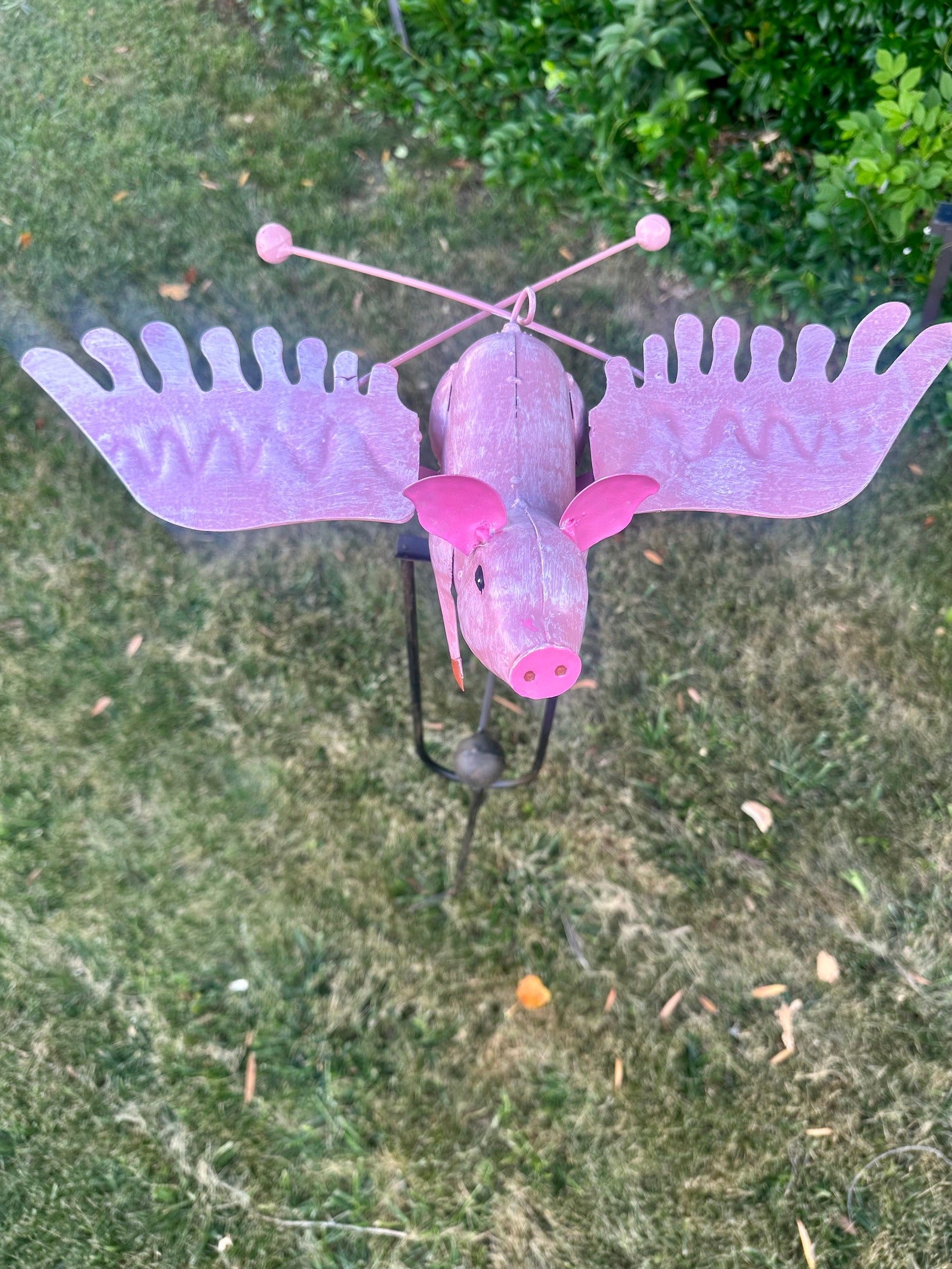 Flying Pig Kinetic Balancing Garden Art Stake - Etsy