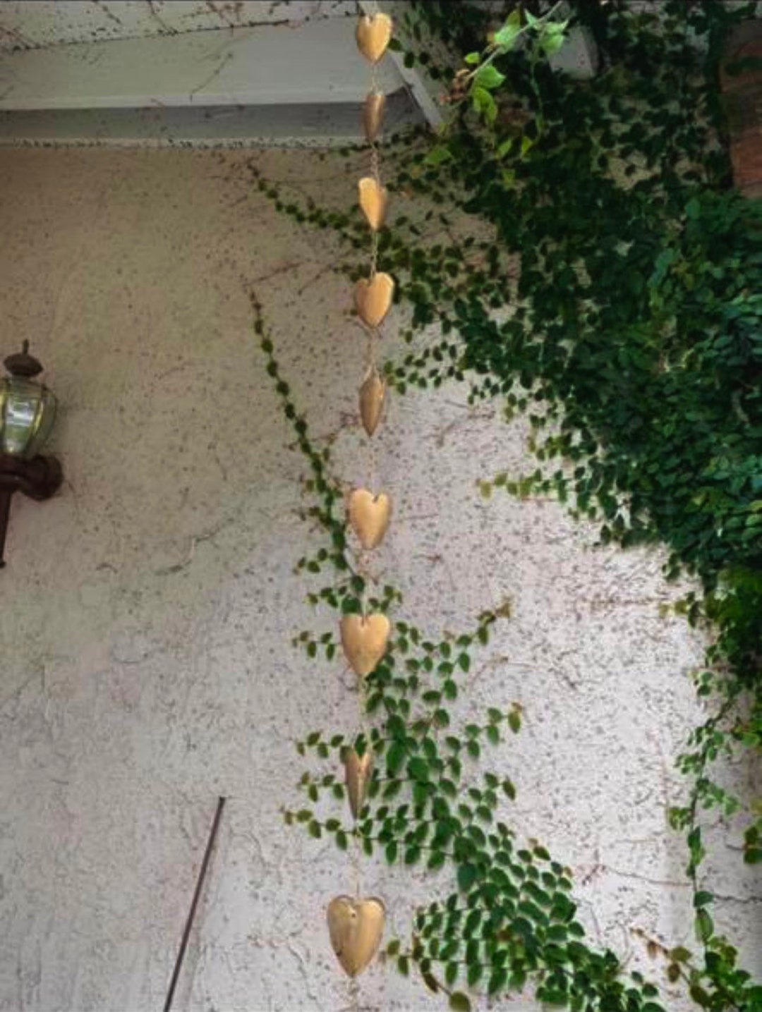 Heart Rain Chain Garden Art Etsy