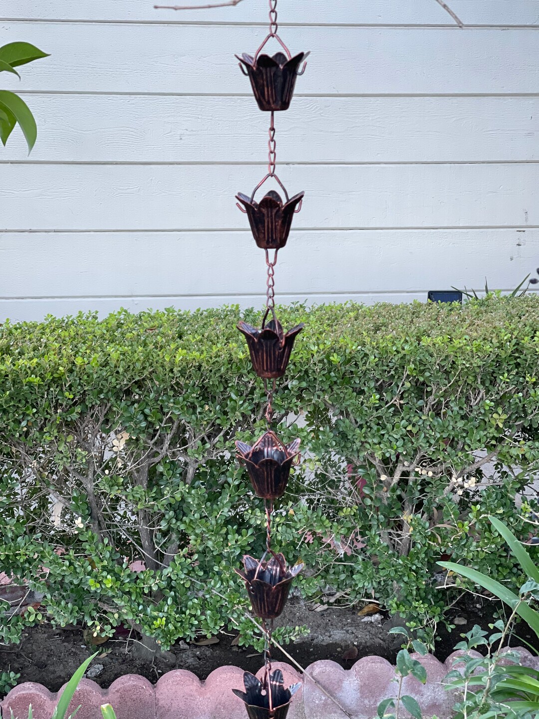 Lotus Flower Rain Chain Etsy