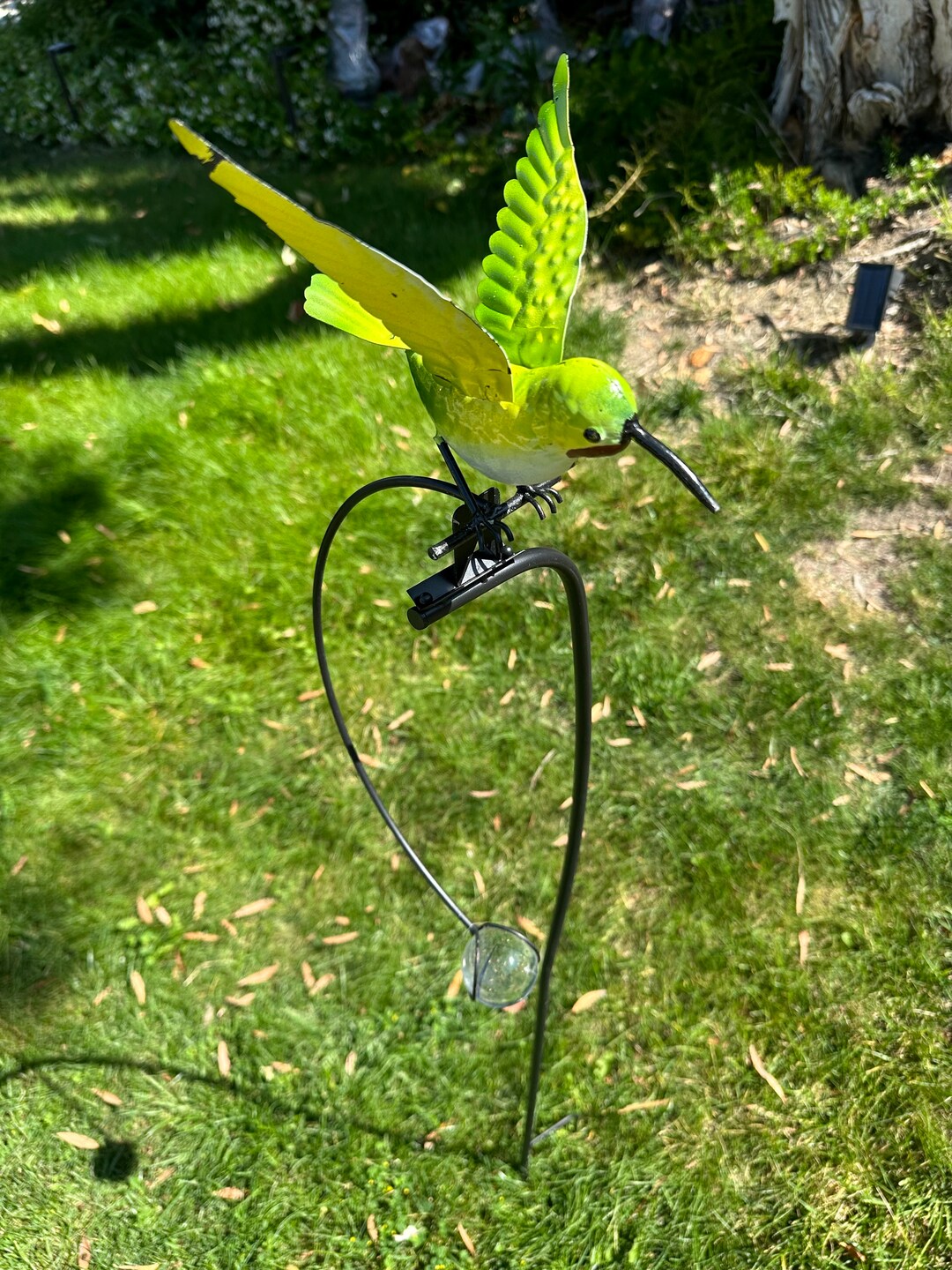 Hummingbird Balancer Garden Art Stake Etsy