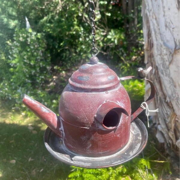 Teapot Bird House Etsy