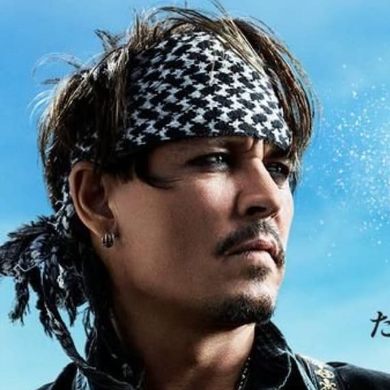 ジョニーデップ　愛用　スカル　バンダナ　 Johnny Depp Johnny Depp Checkered Bandana - Etsy