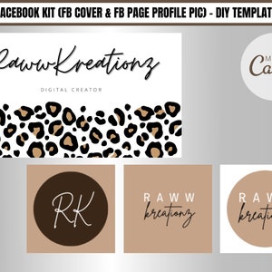 Leopard Facebook Business Page Cover: Canva Template (Digital Download)