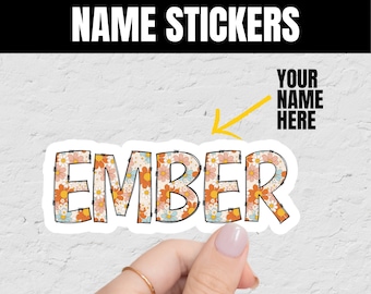 Personalized Waterproof Name Sticker: Custom Vinyl Decal