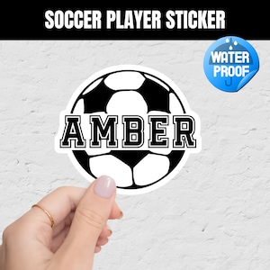 Soccer name Sticker, sports name sticker, name Sticker for kids, Water Bottle Sticker, Decal Laptop Sticker, kindle sticker, kids sticker