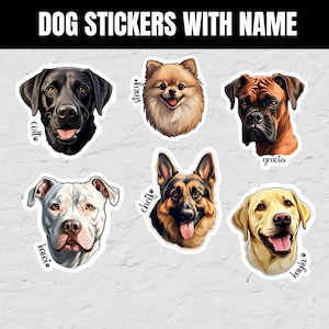 Custom Pet Stickers, Custom Dog Sticker, Custom Cat Sticker, Water Bottle Sticker, Dog Mom Gift, Wedding, Luggage Stickers