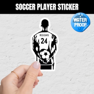 Soccer name Sticker, sports name sticker, name Sticker for kids, Water Bottle Sticker, Decal Laptop Sticker, kindle sticker, kids sticker