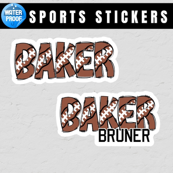 Pegatina personalizada con nombre de equipo de fútbol, calcomanía de vinilo para equipo deportivo.