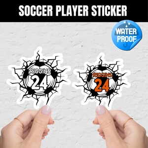 Soccer name Sticker, sports name sticker, name Sticker for kids, Water Bottle Sticker, Decal Laptop Sticker, kindle sticker, kids sticker