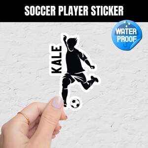 Soccer name Sticker, sports name sticker, name Sticker for kids, Water Bottle Sticker, Decal Laptop Sticker, kindle sticker, kids sticker