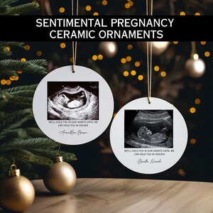 Pregnancy Ultrasound Ornament: Baby Announcement Keepsake, Photo Memento