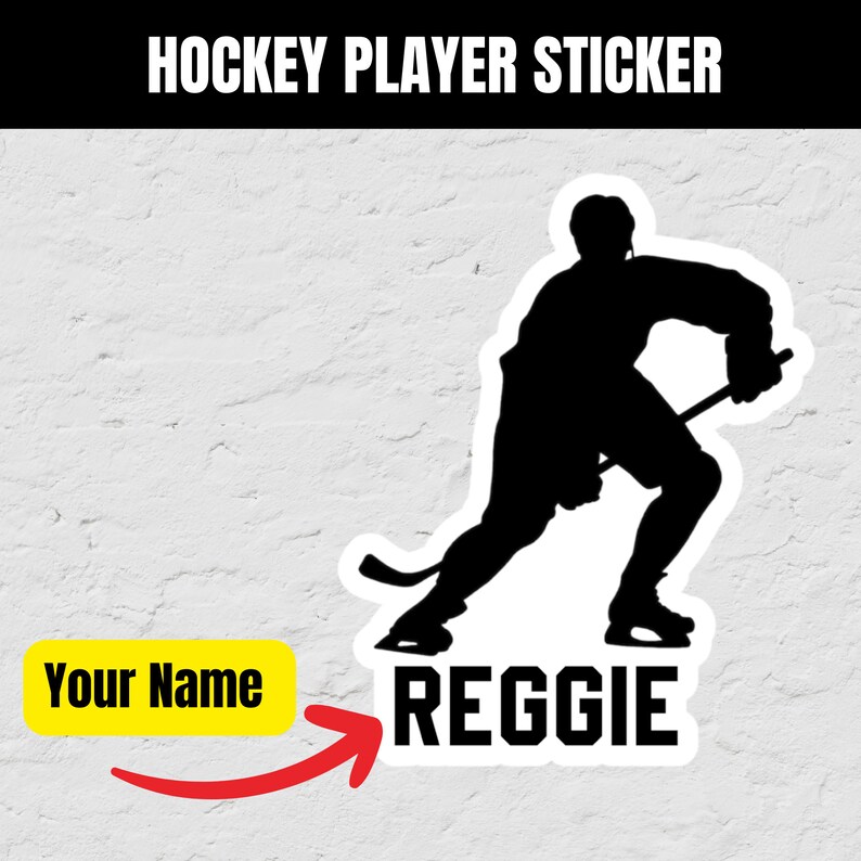 Personalized Hockey Laptop Stickers, Laptop Decal That Lasts Ideal for