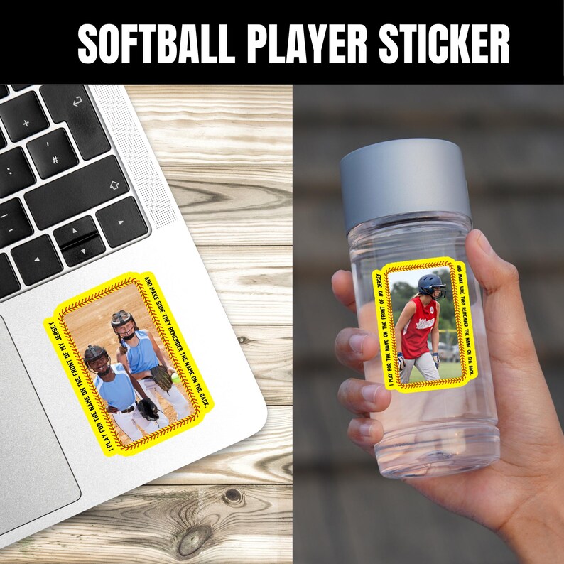 Softball Number Sticker Softball Team Gifts Softball Team Custom Number