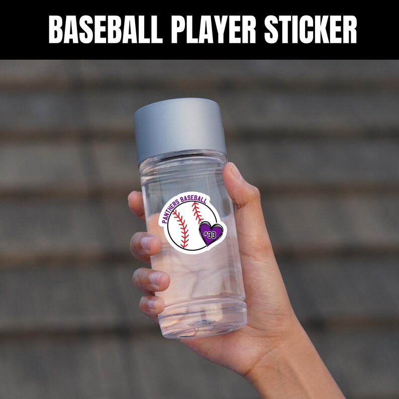 Baseball Name Decal Personalized Custom Baseball Sticker Team Baseball