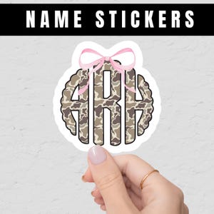 Vinyl Monogram Decal Sticker FREE SHIPPING! | Many sizes, colors, and styles! Car Monogram Yeti Decal Cell Phone Monogram Laptop Monogram