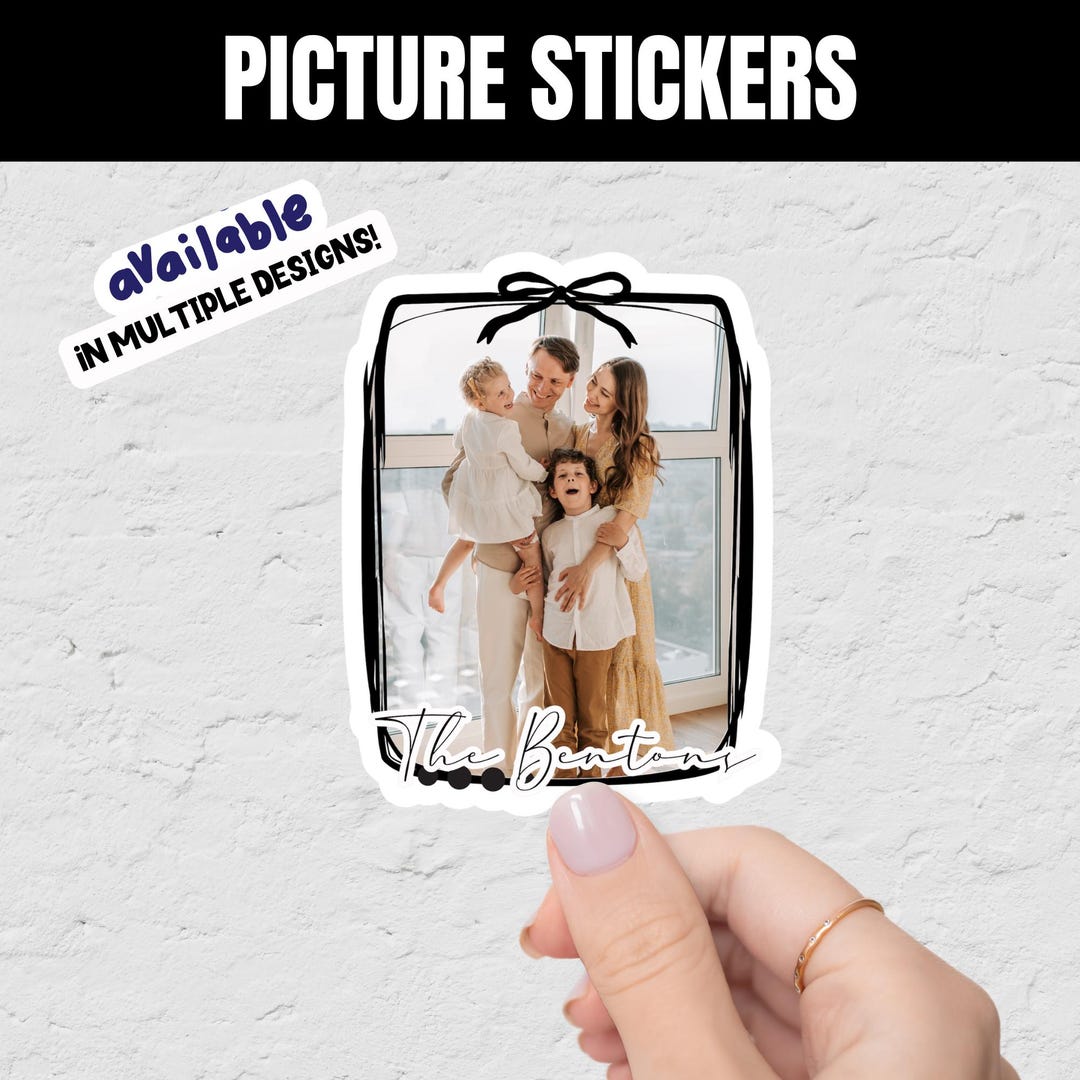 Personal Photo Sticker Personalized Photo Sticker Custom Picture Decal - Etsy