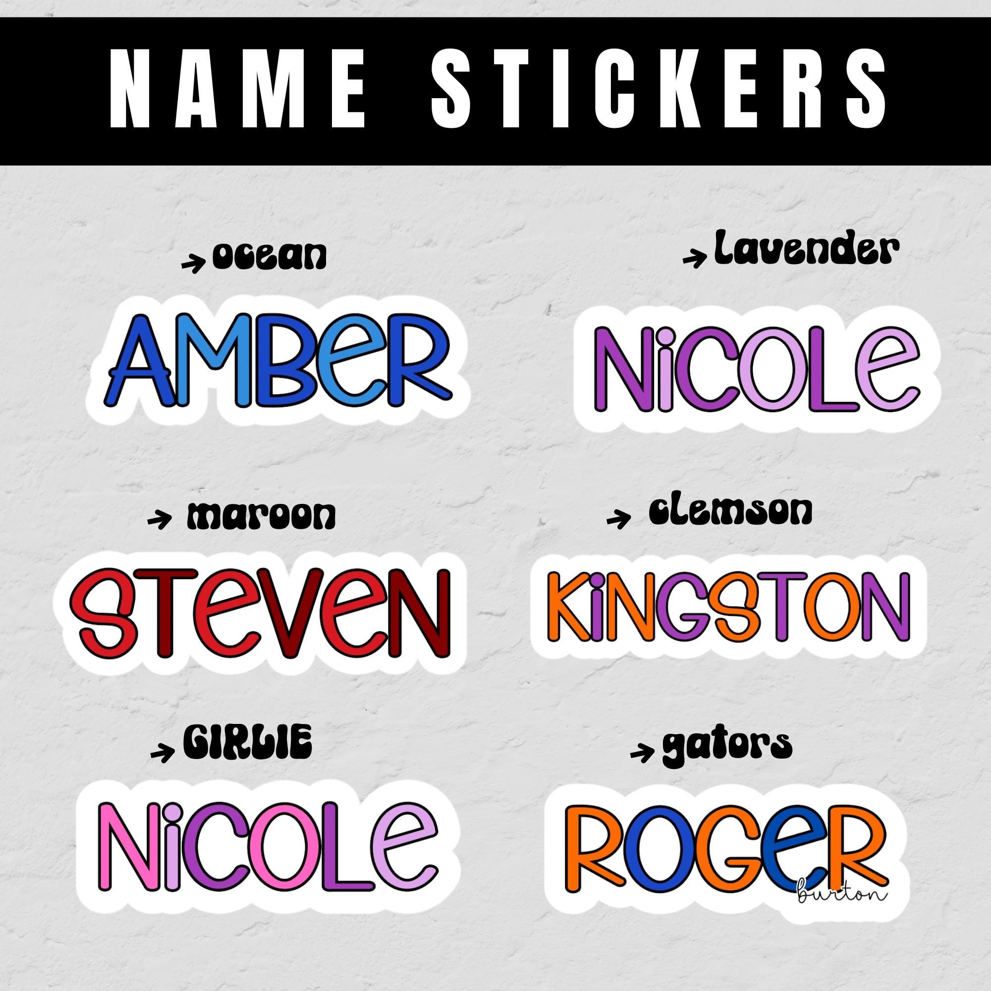Custom Name Vinyl Decal: Personalized Stickers for Laptop, Water Bottle ...