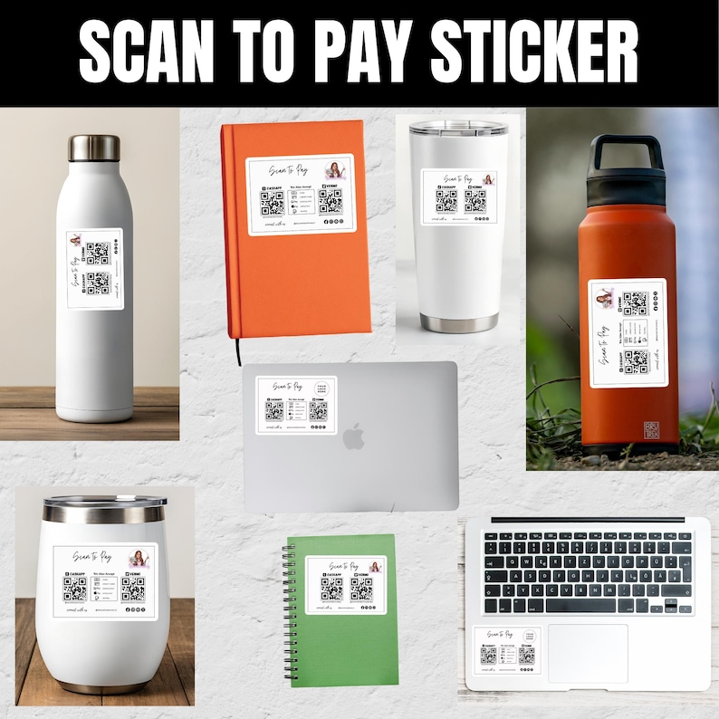 Members Pay Sticker Custom QR Code Payment Sticker | Cashapp, Venmo, Paypal, Etc - Etsy