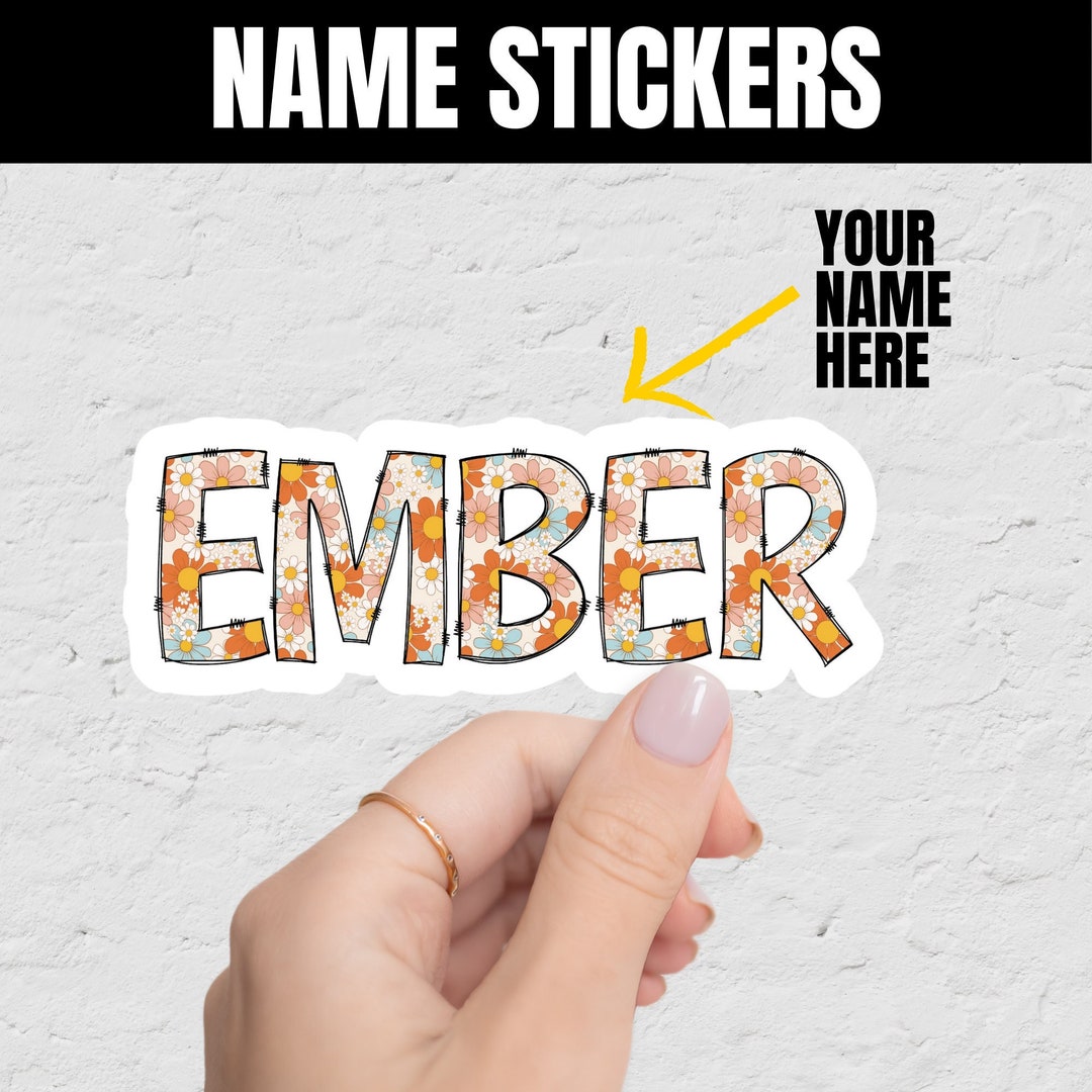 Personalized Waterproof Name Sticker: Custom Vinyl Decal - Etsy