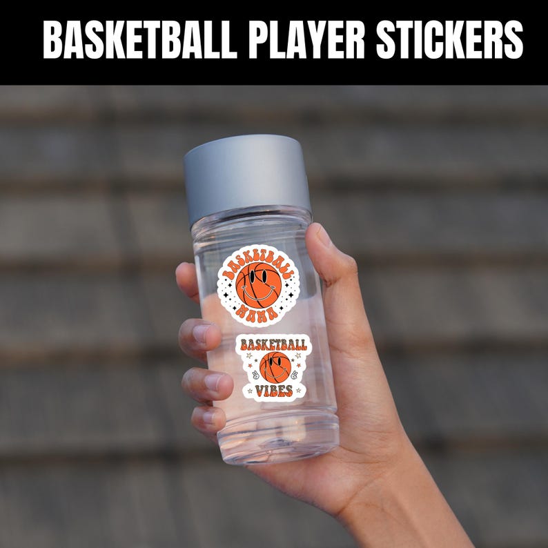 Custom Name Basketball Sticker, Basketball Team Gifts, Basketball Team