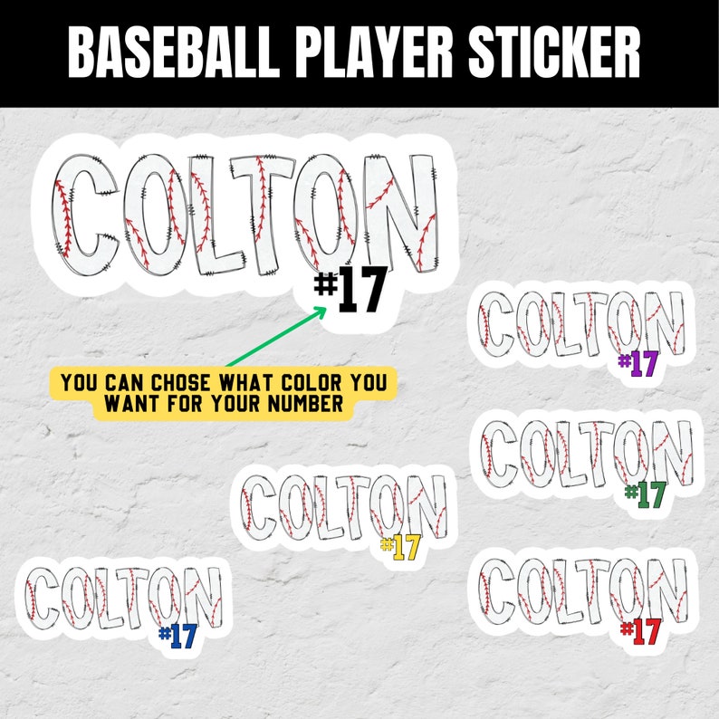Personalized Baseball Name Sticker, Sports Team Vinyl Helmet Decal - Etsy